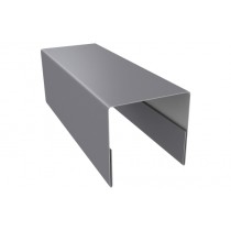 ГРАНД ЛАЙН Планка П-образная заборная 20 0,4 PE с пленкой RAL 7004 сигнальный серый (2,5м) 532558