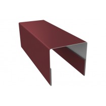 ГРАНД ЛАЙН Планка П-образная заборная 20 0,4 PE с пленкой RAL 3005 красное вино (2м) 532578