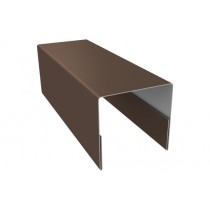 ГРАНД ЛАЙН Планка П-образная заборная 20 0,4 PE с пленкой RAL 8017 шоколад (2м) 532581