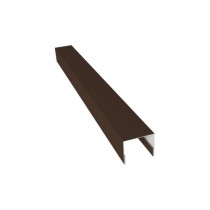 ГРАНД ЛАЙН Планка П-образная заборная 24 0,45 Drap RAL 8017 шоколад (3м) 532687