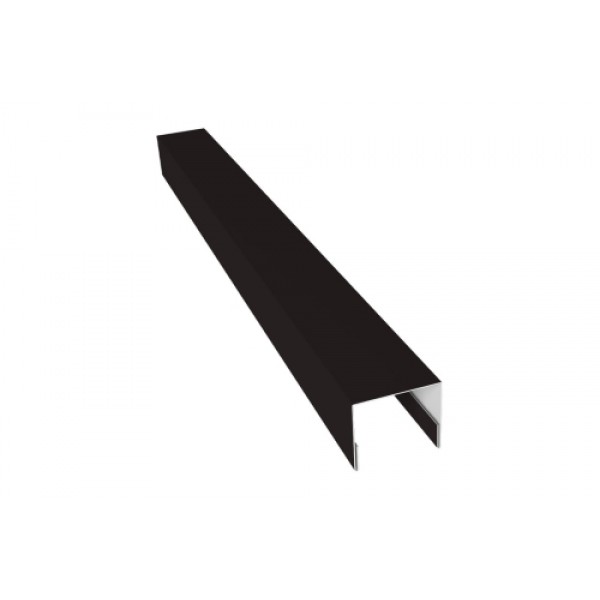 ГРАНД ЛАЙН Планка П-образная заборная 24 0,5 PurPro матовый RAL 9005 черный (3м) 532815