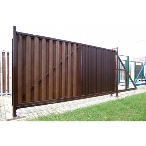 ГРАНД ЛАЙН Ворота откатные Colority цинк 2,03x4,0 RAL 8017 127599 ГРАНД ЛАЙН Ворота откатные Colority цинк 2,03x4,0 RAL 8017 127599