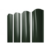 ГРАНД ЛАЙН Штакетник Круглый фигурный 0,5 GreenCoat Pural BT, matt RR 11 темно-зеленый (RAL 6020 хромовая зелень) 399910