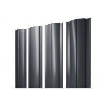 ГРАНД ЛАЙН Штакетник Круглый 0,5 Rooftop Бархат RAL 7024 мокрый асфальт 399740