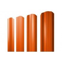 ГРАНД ЛАЙН Штакетник М-образный A фигурный 0,45 ПЭ RAL 2004 оранжевый 175898