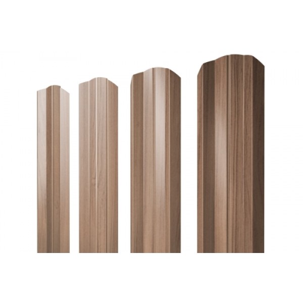ГРАНД ЛАЙН Штакетник М-образный А фигурный 0,45 Print Elite Honey Wood TwinColor 233844 ГРАНД ЛАЙН Штакетник М-образный А фигурный 0,45 Print Elite Honey Wood TwinColor 233844