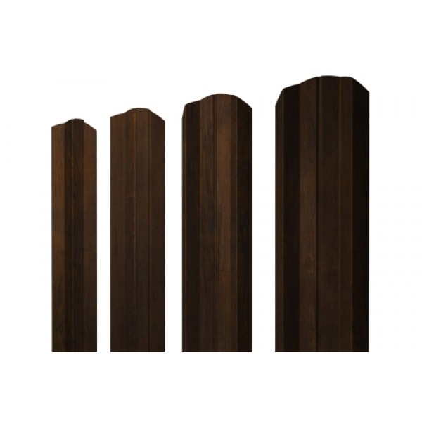 ГРАНД ЛАЙН Штакетник М-образный А фигурный 0,45 Print Elite Chestnut Wood TwinColor 553450 ГРАНД ЛАЙН Штакетник М-образный А фигурный 0,45 Print Elite Chestnut Wood TwinColor 553450