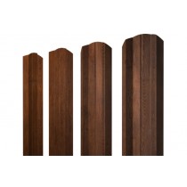 ГРАНД ЛАЙН Штакетник М-образный А фигурный 0,45 Print Premium Golden Wood Fresh TwinColor 583602