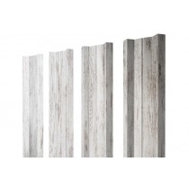 ГРАНД ЛАЙН Штакетник М-образный А с прямым резом 0,45 Print Elite Snow Wood TwinColor 282701