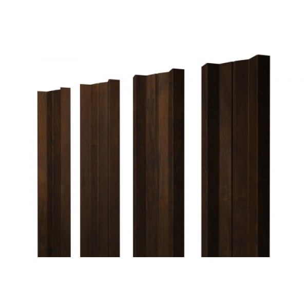 ГРАНД ЛАЙН Штакетник М-образный В с прямым резом 0,45 Print Elite Chestnut Wood 425847