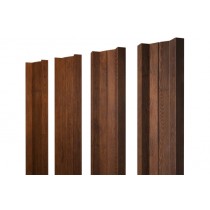 ГРАНД ЛАЙН Штакетник М-образный В с прямым резом 0,45 Print Premium Golden Wood Fresh TwinColor 537176