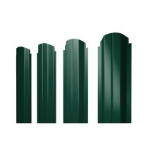 ГРАНД ЛАЙН Штакетник П-образный A фигурный 0,4 ПЭ RAL 6005 зеленый мох 176152