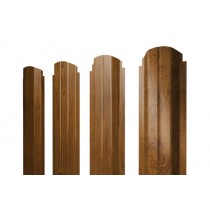 ГРАНД ЛАЙН Штакетник П-образный А фигурный 0,45 Print Premium Golden Wood 224584