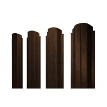 ГРАНД ЛАЙН Штакетник П-образный B фигурный 0,45 Print Elite Chestnut Wood 425852