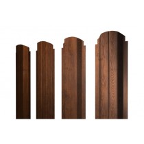 ГРАНД ЛАЙН Штакетник П-образный А фигурный 0,45 Print Premium Golden Wood Fresh TwinColor 537172