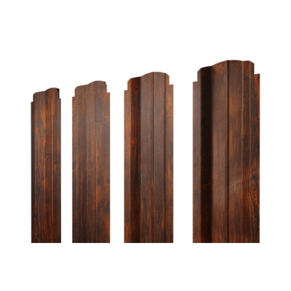 ГРАНД ЛАЙН Штакетник П-образный B фигурный 0,45 Print Elite Chestnut Wood TwinColor 553480 ГРАНД ЛАЙН Штакетник П-образный B фигурный 0,45 Print Elite Chestnut Wood TwinColor 553480
