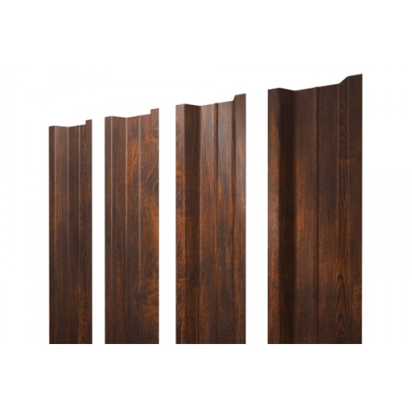 ГРАНД ЛАЙН Штакетник П-образный A с прямым резом 0,45 Print Elite Chestnut Wood TwinColor 553458 ГРАНД ЛАЙН Штакетник П-образный A с прямым резом 0,45 Print Elite Chestnut Wood TwinColor 553458