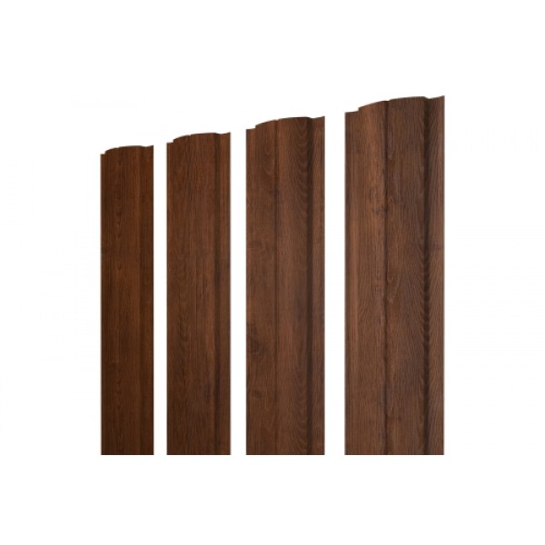 ГРАНД ЛАЙН Штакетник Полукруглый Slim с прямым резом 0,45 Print Premium Golden Wood Fresh TwinColor 537168 ГРАНД ЛАЙН Штакетник Полукруглый Slim с прямым резом 0,45 Print Premium Golden Wood Fresh TwinColor 537168