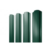 ГРАНД ЛАЙН Штакетник Прямоугольный фигурный 0,45 Drap RAL 6005 зеленый мох 450387