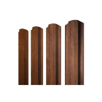 ГРАНД ЛАЙН Штакетник Прямоугольный фигурный 0,45 Print Premium Golden Wood Fresh TwinColor 537169