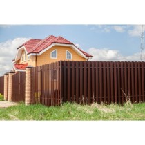 ГРАНД ЛАЙН Штакетник Прямоугольный фигурный 0,45 Drap TwinColor RAL 7024 мокрый асфальт 538873