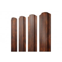 ГРАНД ЛАЙН Штакетник Прямоугольный фигурный 0,45 Print Elite Chestnut Wood TwinColor 553493