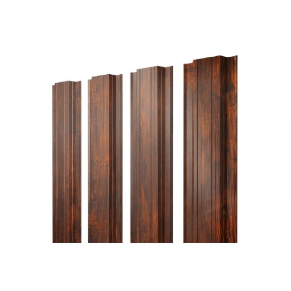 ГРАНД ЛАЙН Штакетник Прямоугольный с прямым резом 0,45 Print Elite Chestnut Wood TwinColor 553492 ГРАНД ЛАЙН Штакетник Прямоугольный с прямым резом 0,45 Print Elite Chestnut Wood TwinColor 553492