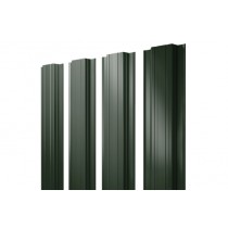 ГРАНД ЛАЙН Штакетник Прямоугольный 0,5 GreenCoat Pural BT, matt RR 11 темно-зеленый (RAL 6020 хромовая зелень) 400179