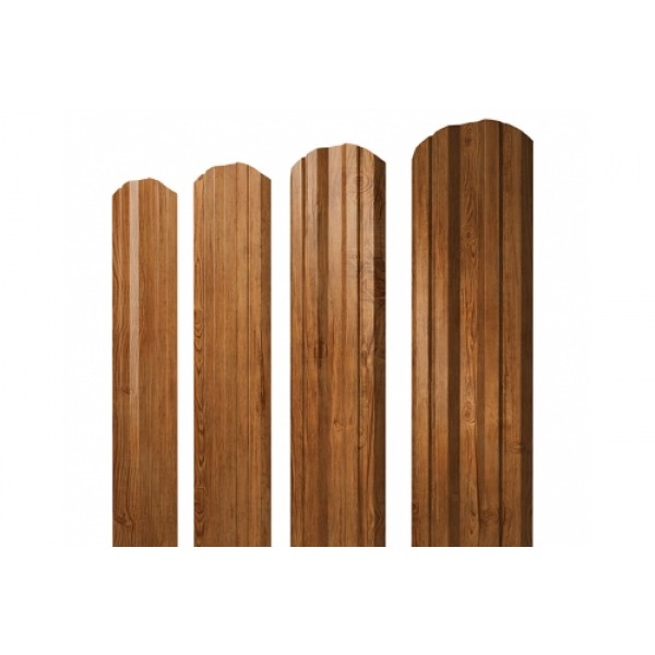 ГРАНД ЛАЙН Штакетник Twin фигурный 0,45 Print Premium Golden Wood 256312 ГРАНД ЛАЙН Штакетник Twin фигурный 0,45 Print Premium Golden Wood 256312