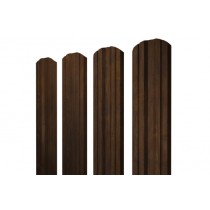 ГРАНД ЛАЙН Штакетник Twin фигурный 0,45 Print Elite Chestnut Wood TwinColor 553359