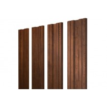 ГРАНД ЛАЙН Штакетник Twin с прямым резом 0,45 Print Premium Golden Wood Fresh TwinColor 537038