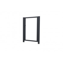 ГРАНД ЛАЙН Калитка Жалюзи 2,0х1 прямоугольный фланец 230х230 RAL 7024 без заполнения 367947