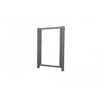 ГРАНД ЛАЙН Калитка Жалюзи 1,68х1 прямоугольный фланец 230х230 RAL 9006 без заполнения 435880