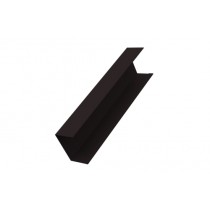 ГРАНД ЛАЙН Крышка забора для горизонтального монтажа штакетника 0,4 PE-Matt-Double RAL 9005 черный 477981