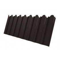 ГРАНД ЛАЙН Профнастил C20B фигурный 0,45 Drap RR 32 темно-коричневый 357997