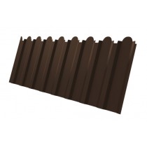 ГРАНД ЛАЙН Профнастил C20B фигурный 0,45 PE RAL 8017 шоколад 394965
