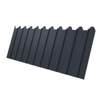 ГРАНД ЛАЙН Профнастил С8A v01 фигурный 0,45 Drap-double TX RAL 7024 мокрый асфальт 502672