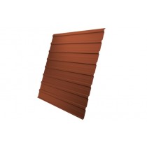 ГРАНД ЛАЙН Профнастил С10A 0,5 PurLite Matt RAL 8004 терракота 255265