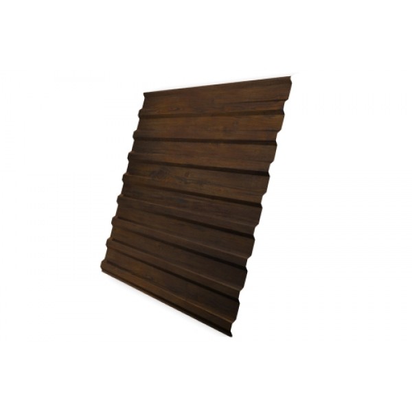 ГРАНД ЛАЙН Профнастил C20B 0,45 Print Elite с пленкой Chestnut Wood 426301 ГРАНД ЛАЙН Профнастил C20B 0,45 Print Elite с пленкой Chestnut Wood 426301