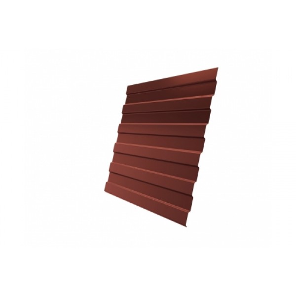 ГРАНД ЛАЙН Профнастил С8A в01 0,5 Сатин RAL 8004 терракота 100588