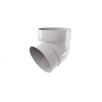 ГРАНД ЛАЙН Колено трубы 67 град. ПВХ белое (RAL 9003) 223413