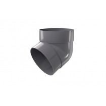 ГРАНД ЛАЙН Колено трубы 67 град. ПВХ графит (RAL 7024) 254867