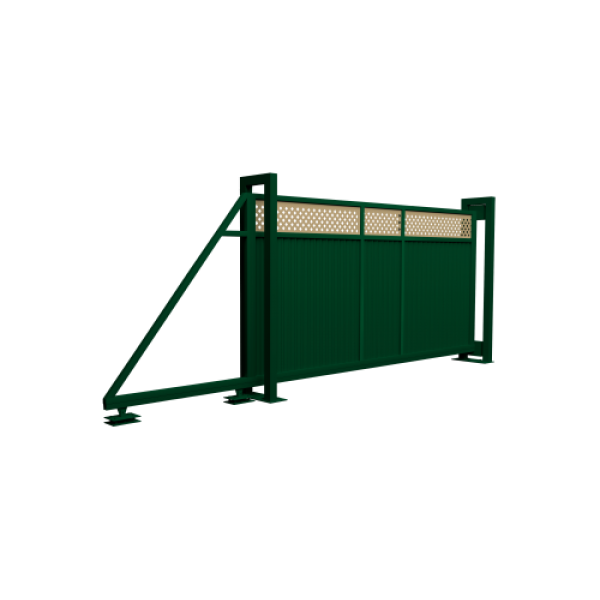 ГРАНД ЛАЙН Ворота откатные Estet Plus 2,0х4,5 RAL 6005/1014 070002 ГРАНД ЛАЙН Ворота откатные Estet Plus 2,0х4,5 RAL 6005/1014 070002
